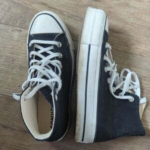 Converse Black and White High-Top Sneakers Classic Design
